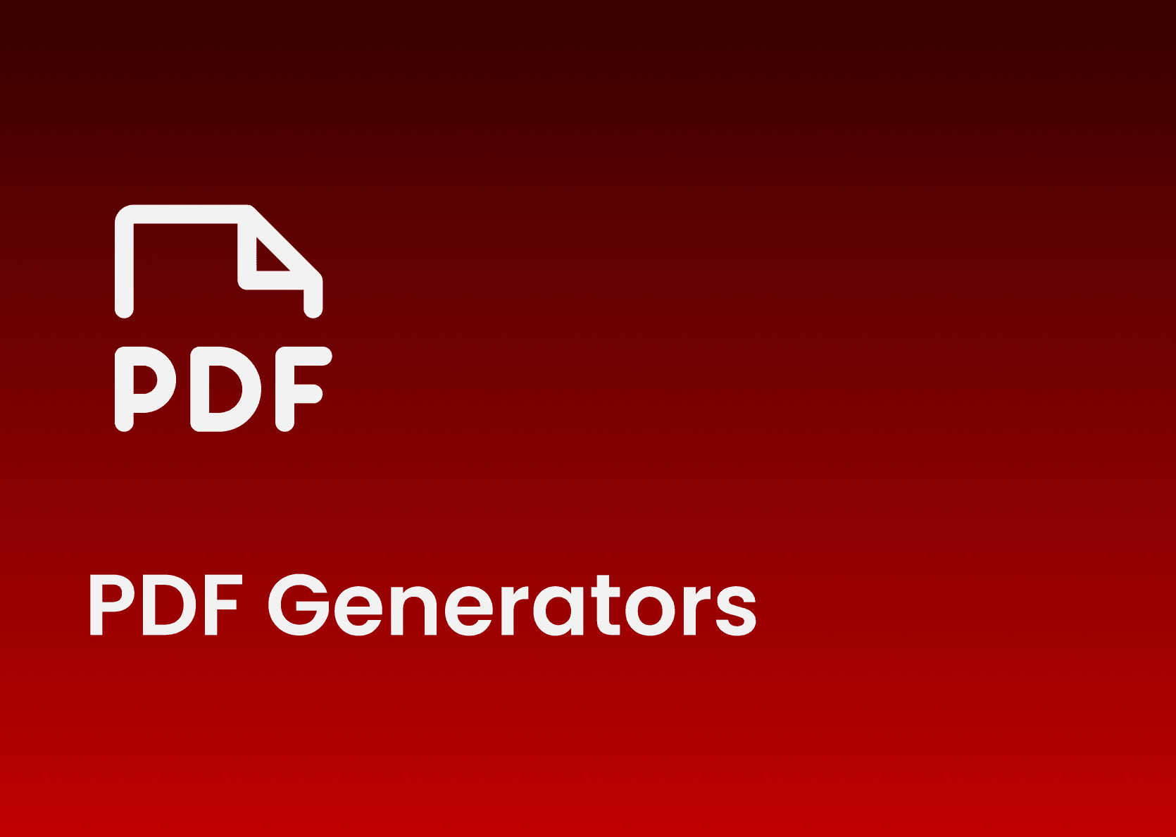 PDF Generators